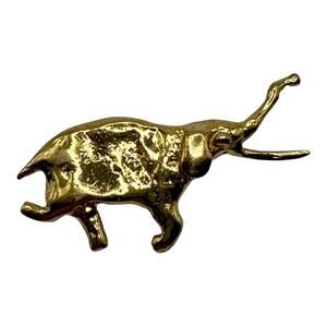 Vintage Modernist ANNE DICK Elephant Brooch Pin MCM Costume Jewelry